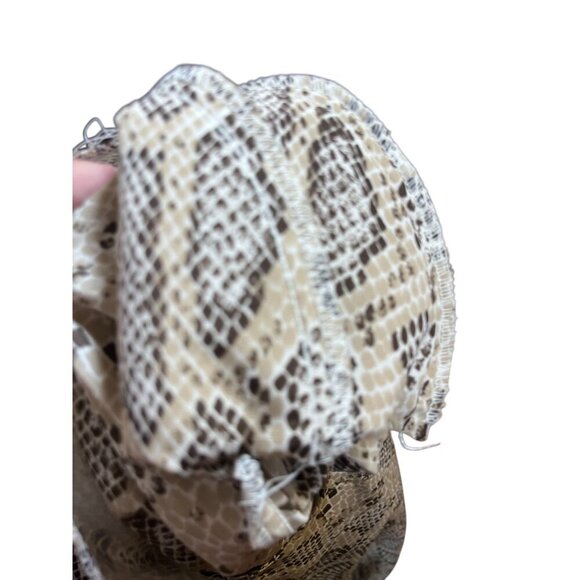 Truffles Animal Print Snakeskin Top 2X Brown Safari Jungle Exotic Classic Chic - Picture 8 of 11